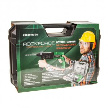 6 849 р. Перфоратор 800Вт 2.8Дж 1300обмин в кейсе ROCKFORCE ROCKFORCE rf-z1c-dh02-26  с доставкой в г. Кемерово. Увеличить фотографию 6