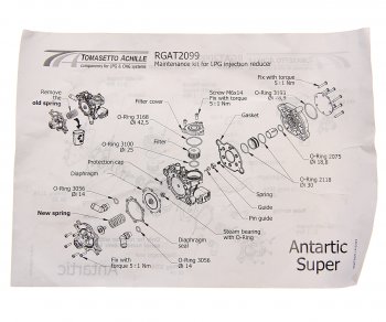 1 999 р. Ремкомплект редуктора впрыск АНТАРКТИК RGAT2099 TOMASETTO TOMASETTO rgat2099  с доставкой в г. Кемерово. Увеличить фотографию 4