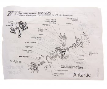 1 999 р. Ремкомплект редуктора впрыск АНТАРКТИК RGAT2099 TOMASETTO TOMASETTO rgat2099  с доставкой в г. Кемерово. Увеличить фотографию 5
