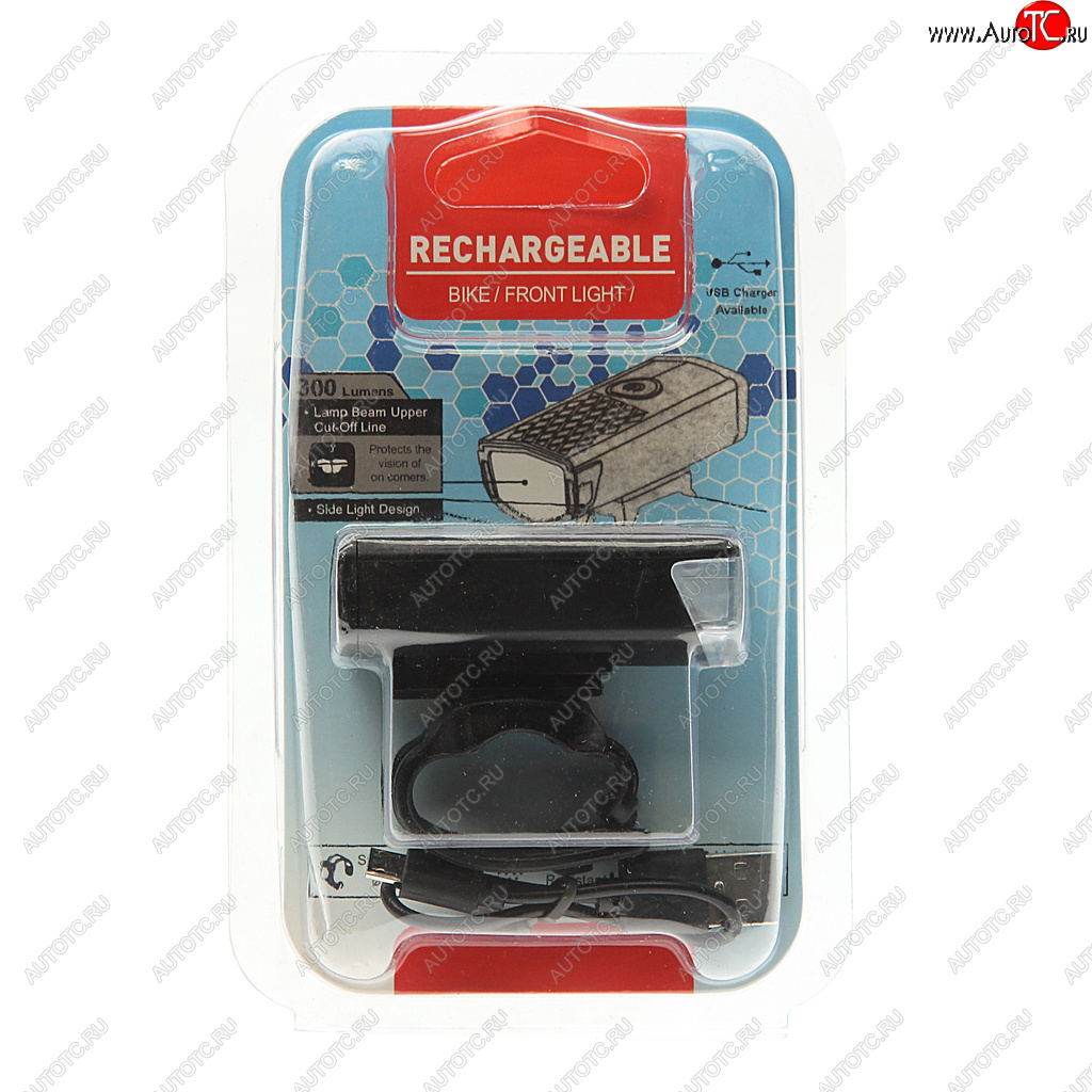 899 р. Фонарь велосипедный передний USB кабель с аккумулятором 800mAh Super Led NO NAME rpl-2255  с доставкой в г. Кемерово