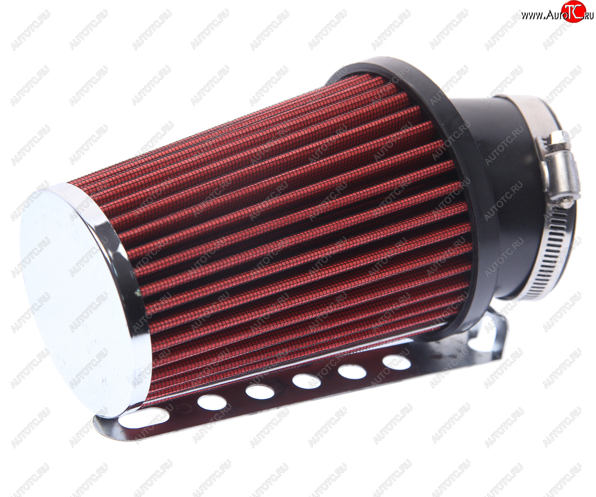 1 379 р. Фильтр воздушный PRO SPORT компакт угловой красный хром d=70 PRO SPORT rs-00769  с доставкой в г. Кемерово