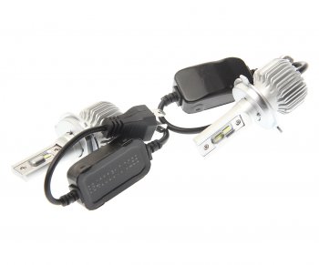 2 969 р. Лампа светодиодная 12V H4 P43t-38 4500Lm (2шт.) Type X5 OMEGALIGHT OMEGALIGHT rtx5led70h4-2  с доставкой в г. Кемерово. Увеличить фотографию 2