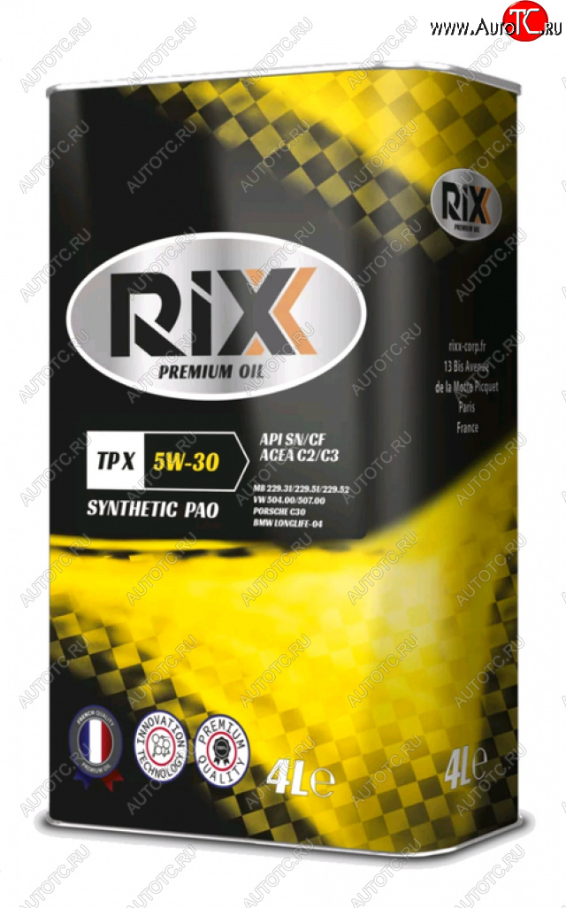 2 889 р. Масло моторное TP X SN/CF C2/C3 5W30 синт.4л RIXX RIXX rx0022tpx RIXX rx0022tpx  с доставкой в г. Кемерово