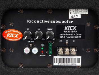 18 299 р. Сабвуфер корпусной активный 12 (30см) 400Вт KICX KICX rx301bpa  с доставкой в г. Кемерово. Увеличить фотографию 5