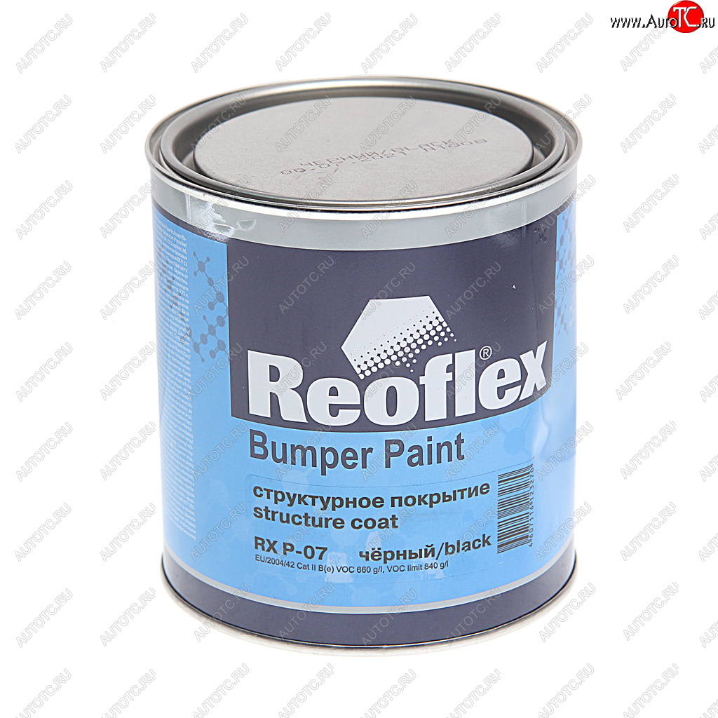 1 079 р. Краска для бамперов черная структурная 0.75л REOFLEX REOFLEX rx p-07750  с доставкой в г. Кемерово