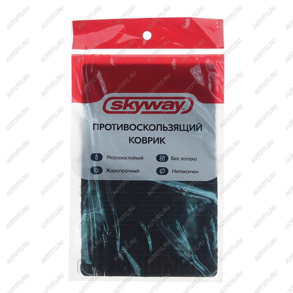 174 р. Коврик на панель приборов противоскользящий 19х12см черный SKYWAY SKYWAY s00401031  с доставкой в г. Кемерово