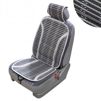 1 149 р. Накидка на сиденье массажная бамбуковая серая SKYWAY SKYWAY s01302030  с доставкой в г. Кемерово. Увеличить фотографию 2