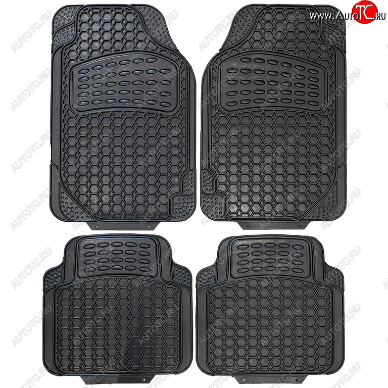 2 199 р. Коврик салона универсальный резина черный (4 предмета) SKYWAY SKYWAY s01704005  с доставкой в г. Кемерово