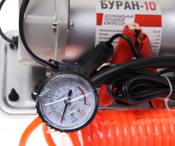 7 999 р. Компрессор автомобильный 72лмин. 10атм. 10А 12V на клеммы АКБ Буран-10 SKYWAY SKYWAY s02001012  с доставкой в г. Кемерово. Увеличить фотографию 3