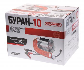 7 999 р. Компрессор автомобильный 72лмин. 10атм. 10А 12V на клеммы АКБ Буран-10 SKYWAY SKYWAY s02001012  с доставкой в г. Кемерово. Увеличить фотографию 5