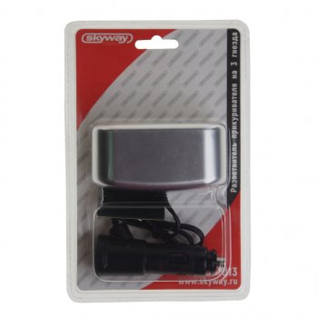 849 р. Разветвитель прикуривателя 3-х гнездовой 12V 1USB SKYWAY SKYWAY s02301013 sl  с доставкой в г. Кемерово. Увеличить фотографию 1