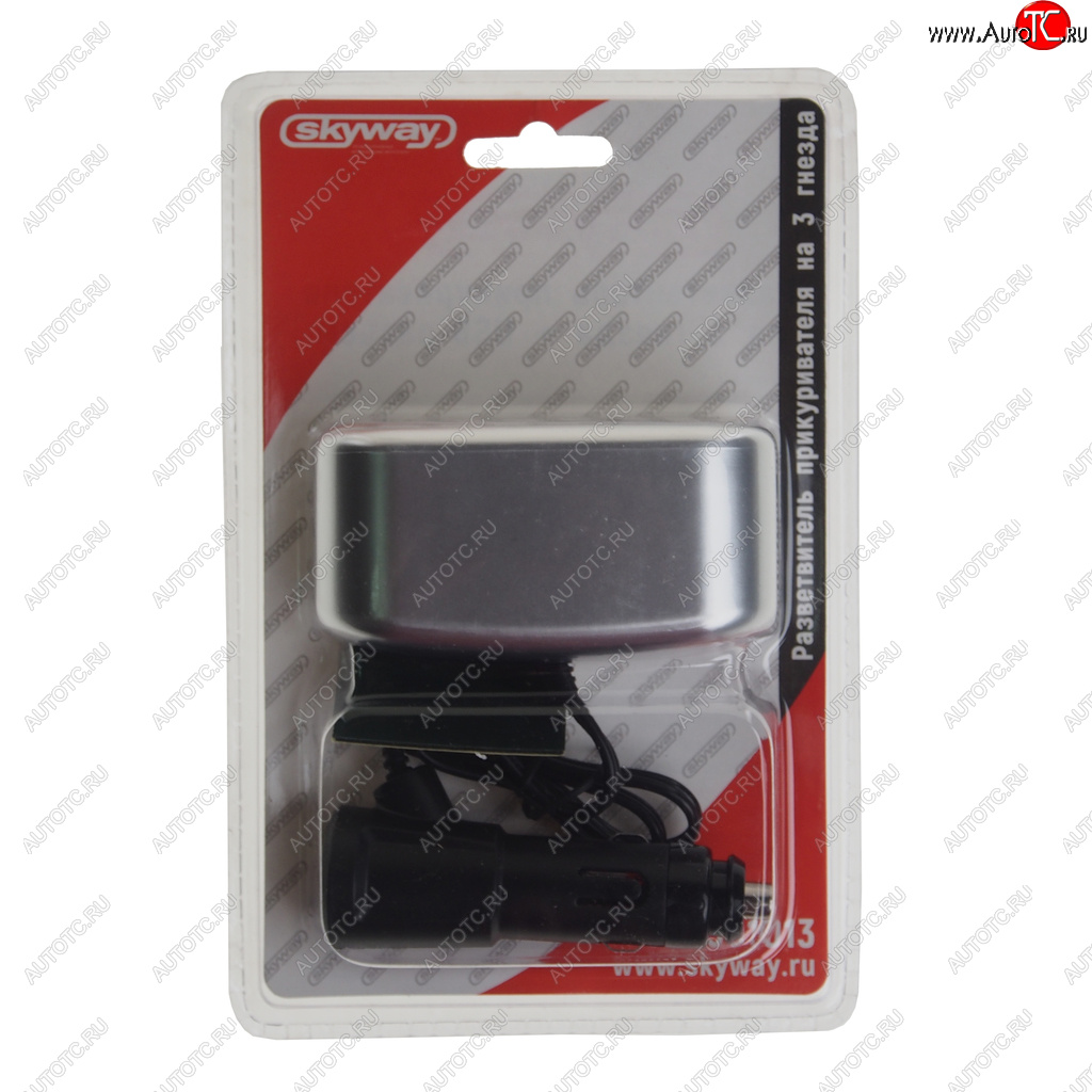 849 р. Разветвитель прикуривателя 3-х гнездовой 12V 1USB SKYWAY SKYWAY s02301013 sl  с доставкой в г. Кемерово
