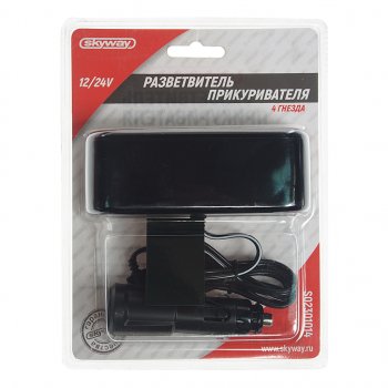 459 р. Разветвитель прикуривателя 4-х гнездовой 12V SKYWAY SKYWAY s02301014  с доставкой в г. Кемерово. Увеличить фотографию 1