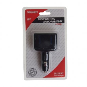 293 р. Разветвитель прикуривателя 2-х гнездовой 12V SKYWAY SKYWAY s02301017  с доставкой в г. Кемерово. Увеличить фотографию 1