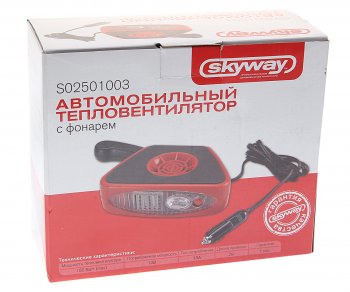 1 579 р. Обогреватель автомобильный 12V 150Вт SKYWAY SKYWAY s02501003  с доставкой в г. Кемерово. Увеличить фотографию 4