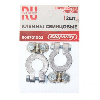 255 р. Клемма АКБ универсальная свинцовая 2шт. SKYWAY SKYWAY s06701002  с доставкой в г. Кемерово. Увеличить фотографию 1