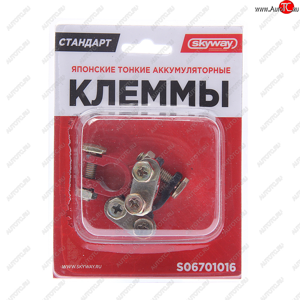 227 р. Клемма АКБ универсальная алюминий-сталь тонкая 2шт. SKYWAY SKYWAY s06701016  с доставкой в г. Кемерово