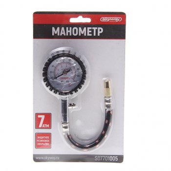 879 р. Манометр шинный механический 7атм. SKYWAY SKYWAY s07701005  с доставкой в г. Кемерово. Увеличить фотографию 1