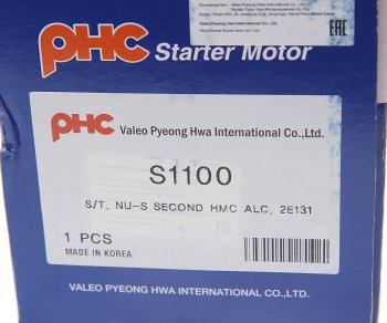 7 999 р. Стартер HYUNDAI i40 (14-) (6MT),Elantra (14-) VALEO PHC VALEO PHC s1100 VALEO PHC s1100  с доставкой в г. Кемерово. Увеличить фотографию 5