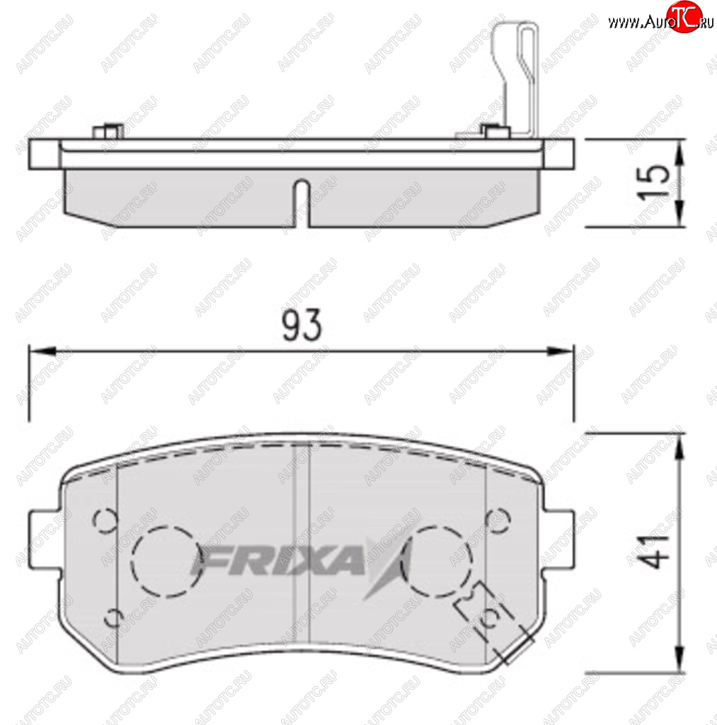 5 299 р. Колодки тормозные задние (4шт.) HANKOOK FRIXA  Hyundai I30 (FD,  2 GD,  3 PD), KIA Ceed (1 ED,  2 JD,  3 CD), Rio (2 JB,  3 QB,  4 FB,  4 YB)  с доставкой в г. Кемерово