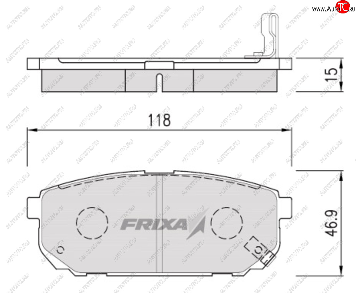 2 299 р. Колодки тормозные задние (4шт.) FRIXA KIA Sorento BL рестайлинг (2006-2010)  с доставкой в г. Кемерово