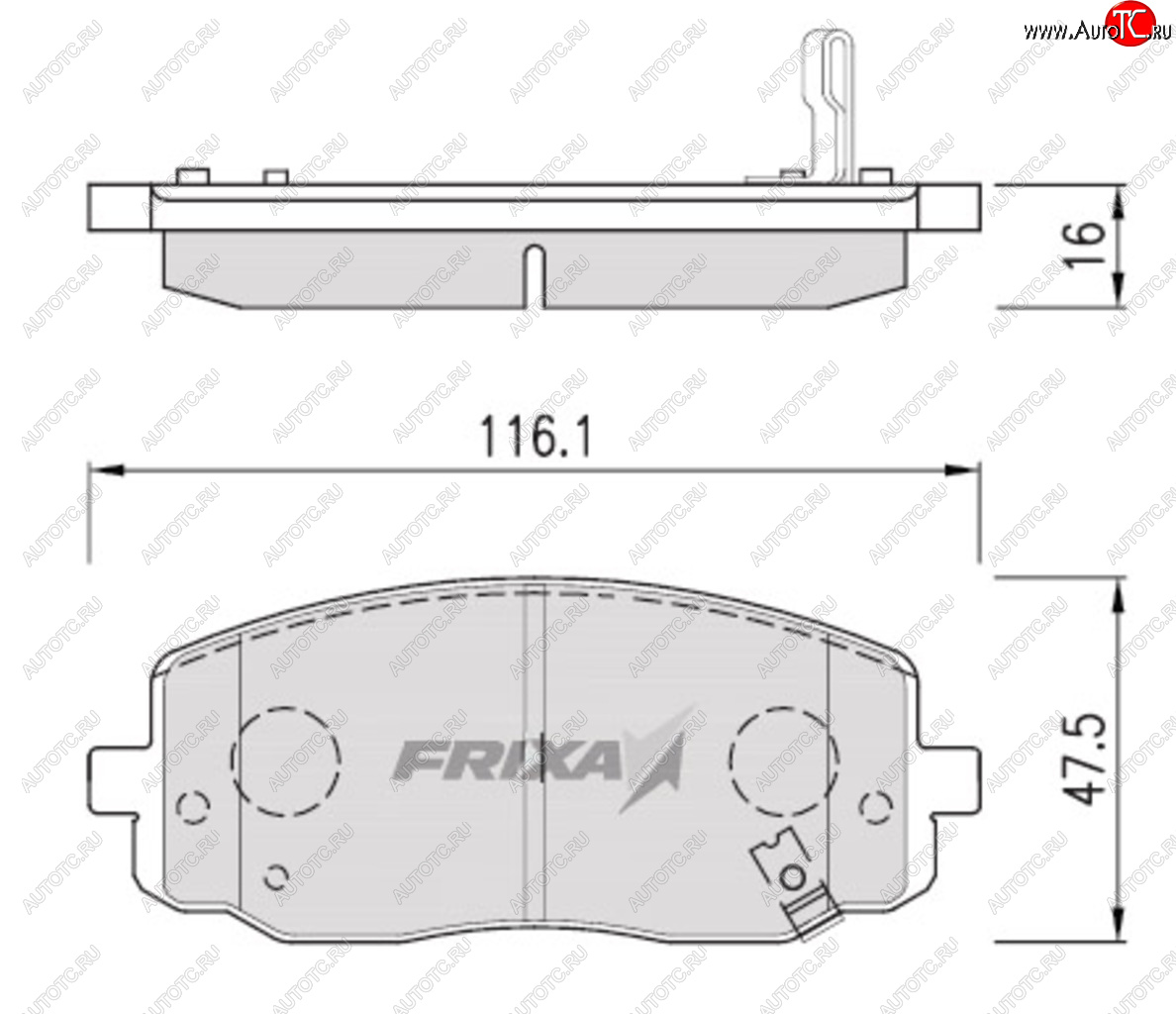 1 449 р. Колодки тормозные передние (4шт.) FRIXA KIA Picanto 2 TA хэтчбэк 5 дв. дорестайлинг (2011-2015)  с доставкой в г. Кемерово