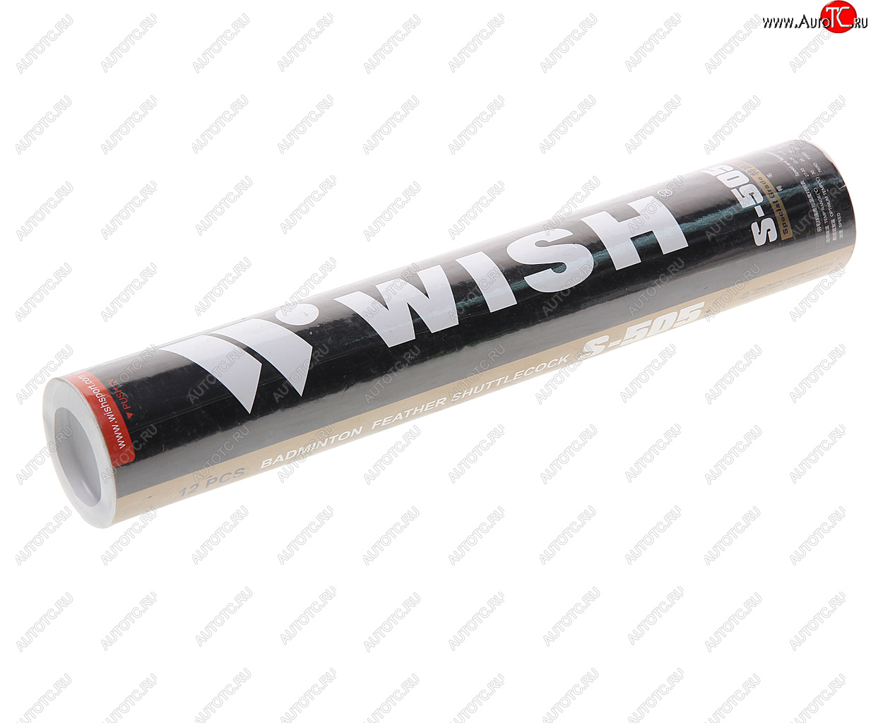 1 029 р. Волан для бадминтона (пероэва) средней скорости в тубе 12шт. WISH WISH s-505  с доставкой в г. Кемерово