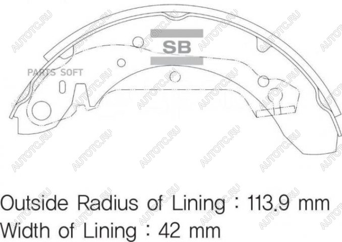 1 199 р. Колодки тормозные задние барабанные (4шт.) SANGSIN Hyundai Sonata Y3 рестайлинг (1996-1998)  с доставкой в г. Кемерово