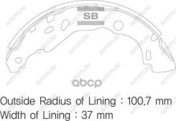 2 499 р. Колодки тормозные задние барабанные (4шт.) SANGSIN  Renault Clio ( B57,  C57,  CB,  BB) - Logan  1  с доставкой в г. Кемерово