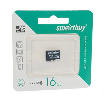 359 р. Карта памяти 16GB MicroSD class 10 SMART BUY SMART BUY sb16gbsdcl10-00  с доставкой в г. Кемерово. Увеличить фотографию 1