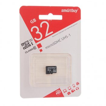 329 р. Карта памяти 32GB MicroSD class 10 SMART BUY SMART BUY sb32gbsdcl10-00  с доставкой в г. Кемерово. Увеличить фотографию 1