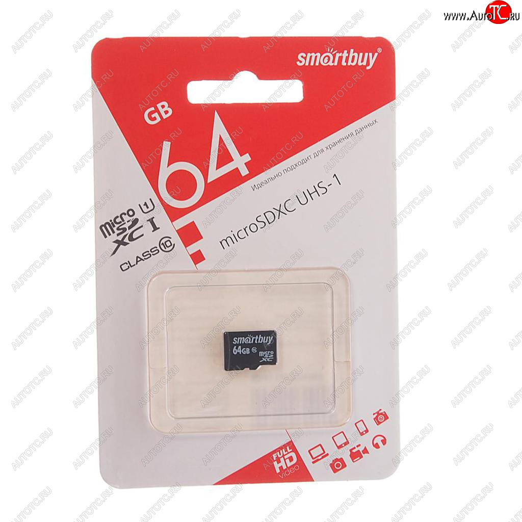 399 р. Карта памяти 64GB MicroSD class 10 SMART BUY SMART BUY sb64gbsdcl10-00  с доставкой в г. Кемерово