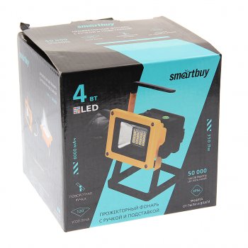 1 669 р. Фонарь-прожектор аккумуляторный SMART BUY SMART BUY sbf-3-24smd  с доставкой в г. Кемерово. Увеличить фотографию 4