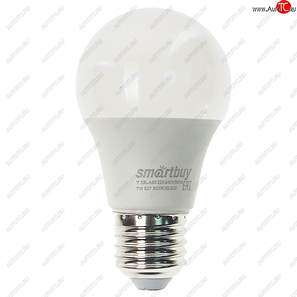 73 р. Лампа светодиодная E27 A60 7W(60W) 220V теплый SMART BUY SMART BUY sbl-a60-07-30k-e27-n  с доставкой в г. Кемерово