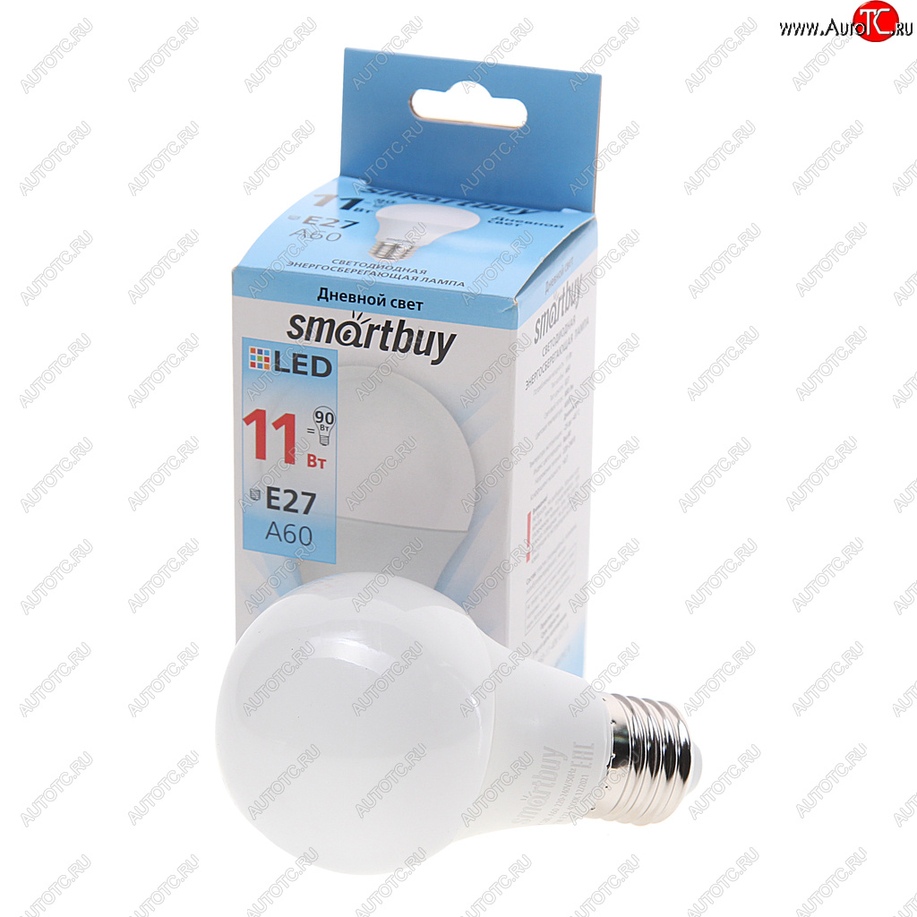 78 р. Лампа светодиодная E27 A60 11W(90W) 220V холодный SMART BUY SMART BUY sbl-a60-11-40k-e27-a  с доставкой в г. Кемерово