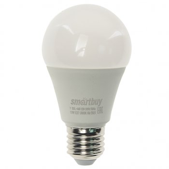 96 р. Лампа светодиодная E27 A60 15W(120W) 220V теплый SMART BUY SMART BUY sbl-a60-15-30k-e27  с доставкой в г. Кемерово. Увеличить фотографию 1