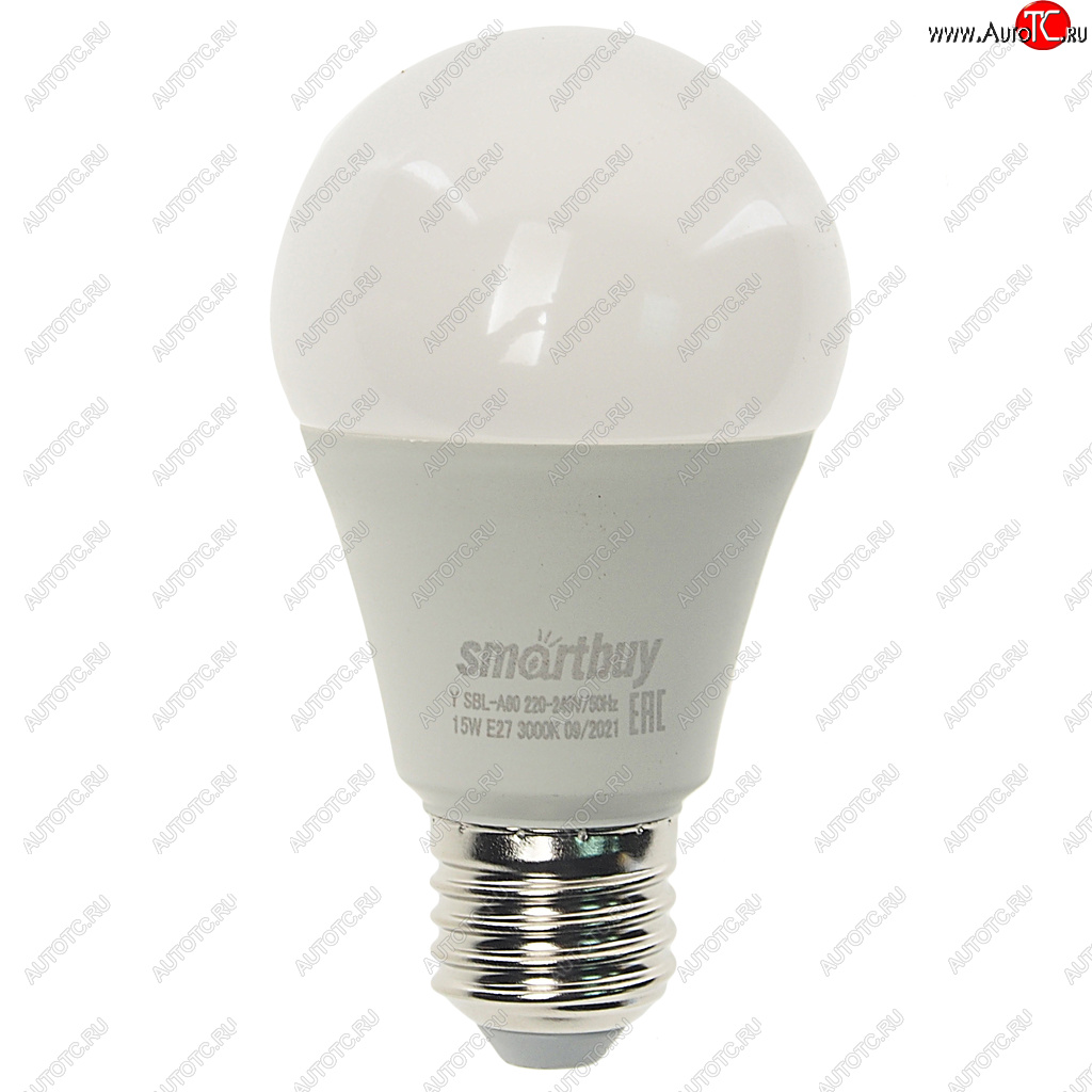 96 р. Лампа светодиодная E27 A60 15W(120W) 220V теплый SMART BUY SMART BUY sbl-a60-15-30k-e27  с доставкой в г. Кемерово