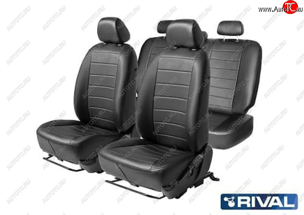 5 999 р. Авточехлы HYUNDAI Elantra седан (16-) экокожа черные комплект RIVAL RIVAL sc.2306.1 RIVAL sc.2306.1  с доставкой в г. Кемерово