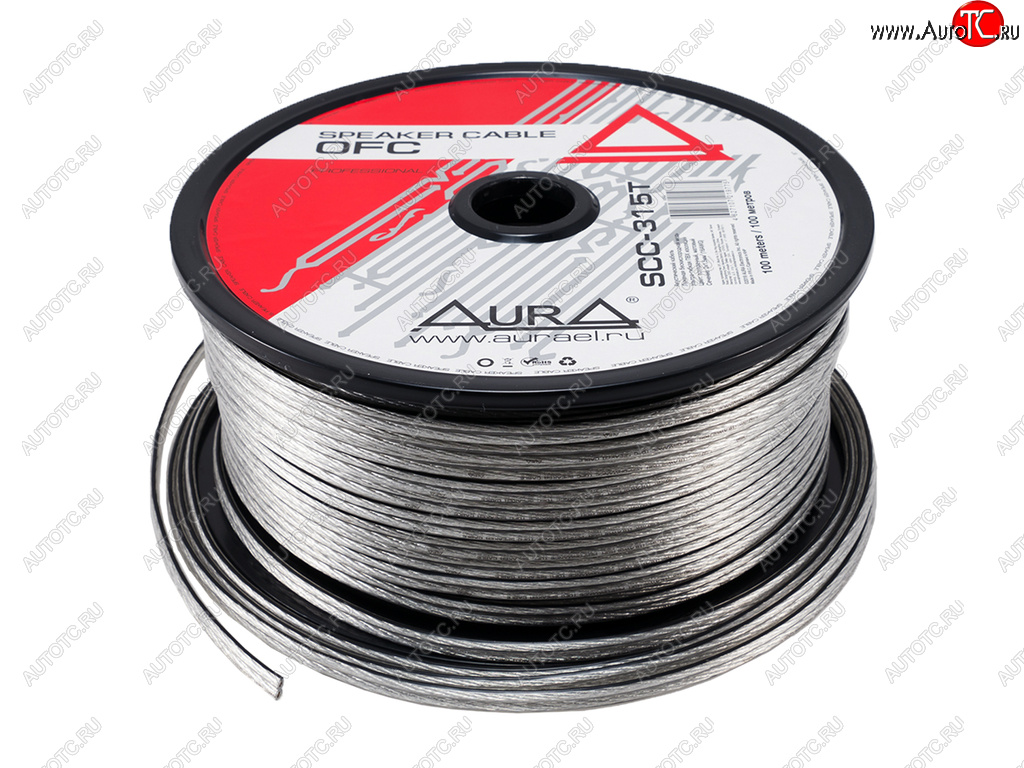 213 р. Кабель акустический 16Ga (2х1.5мм) 1м AURA AURA scc-315t 100м  с доставкой в г. Кемерово