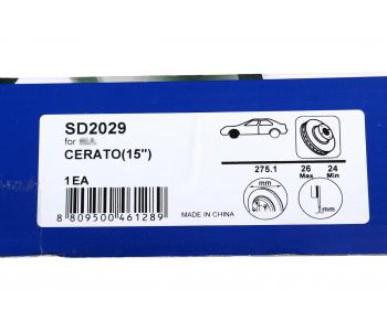 2 969 р. Диск тормозной KIA Cerato (04-) передний (1шт.) SANGSIN SANGSIN sd2029  с доставкой в г. Кемерово. Увеличить фотографию 6