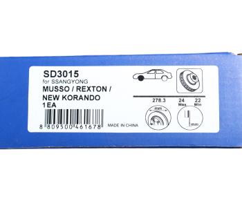 2 299 р. Диск тормозной SSANGYONG Korando (96-05),Musso (96-05) передний вентилируемый (1шт.) SANGSIN SANGSIN sd3015  с доставкой в г. Кемерово. Увеличить фотографию 6