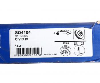 2 699 р. Диск тормозной HONDA Civic (91-01) передний (1шт.) SANGSIN SANGSIN sd4104  с доставкой в г. Кемерово. Увеличить фотографию 6