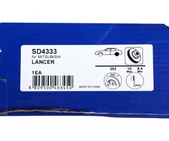 2 389 р. Диск тормозной MITSUBISHI Lancer (07-) задний (1шт.) SANGSIN SANGSIN sd4333  с доставкой в г. Кемерово. Увеличить фотографию 6