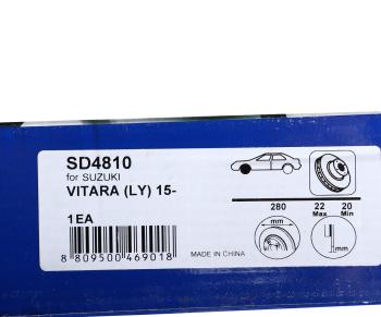 2 559 р. Диск тормозной SUZUKI Grand Vitara (15-) передний (1шт.) SANGSIN SANGSIN sd4810  с доставкой в г. Кемерово. Увеличить фотографию 7