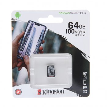 689 р. Карта памяти 64GB MicroSD class 10 KINGSTON KINGSTON sdcs264gbsp  с доставкой в г. Кемерово. Увеличить фотографию 1