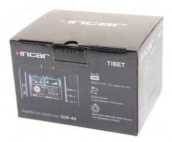 9 199 р. Видеорегистратор с радар-детектором GPS INCAR INCAR sdr-40 tibet  с доставкой в г. Кемерово. Увеличить фотографию 4