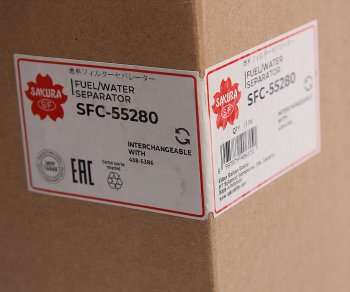 6 299 р. Фильтр топливный CATERPILLAR SAKURA SAKURA sfc55280  с доставкой в г. Кемерово. Увеличить фотографию 3