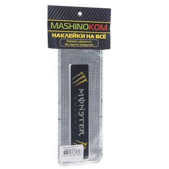 190 р. Наклейка металлическая 3D Монстер маленький 120х26мм MASHINOKOM MASHINOKOM shk 014  с доставкой в г. Кемерово. Увеличить фотографию 1