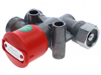 2 199 р. Клапан растормаживания прицепа (красная кнопка) S&K GMBH S&K GMBH sk-3170016-01  с доставкой в г. Кемерово. Увеличить фотографию 1
