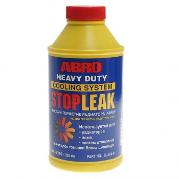 439 р. Герметик радиатора 325мл Stop Leak Liquid ABRO ABRO sl-624  с доставкой в г. Кемерово. Увеличить фотографию 1